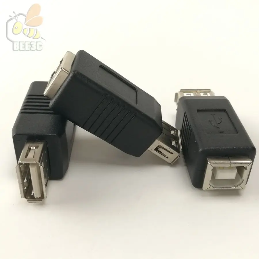 USB 2,0 USB2.0 типа A и типа B Женский на обоих концах для подключения внешних устройств к usb-кабель с разъемами типа A и типа B разъем с удлинителем принтер черный адаптер для печати 4 четыре для выбора 300 шт