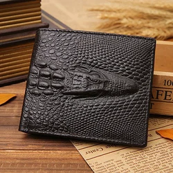 

2014 New 100% Genuine Leather Wallet, High quality Crocodile 3D purse men, Fashion Leather men Wallets, Free Shipping