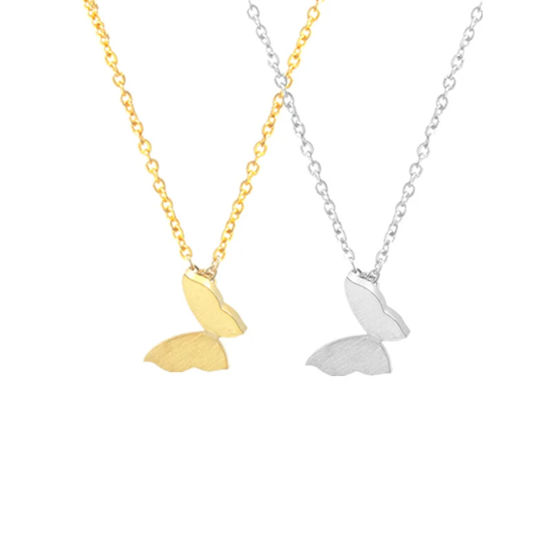 10pcs/lot Gold Color Butterfly Necklace For Women Ketting Choker Chain Stainless Steel Pendant Christmas Gift | Украшения и