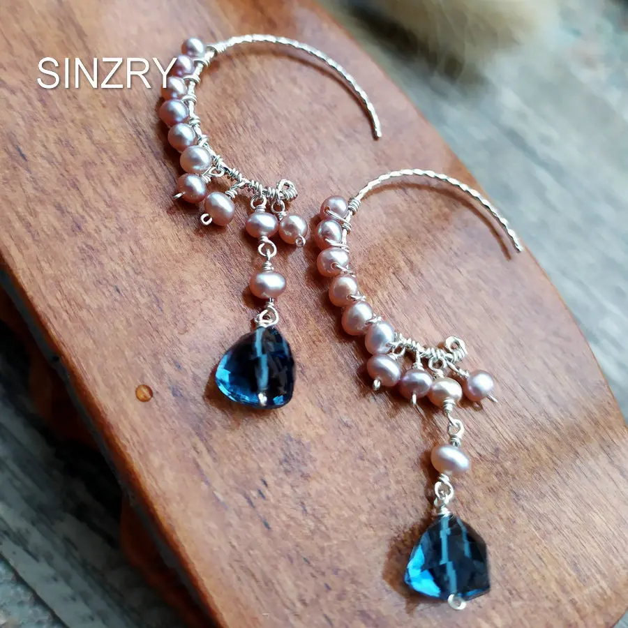 Женские серьги-подвески Sinzry серьги ручной работы из стерлингового серебра 925