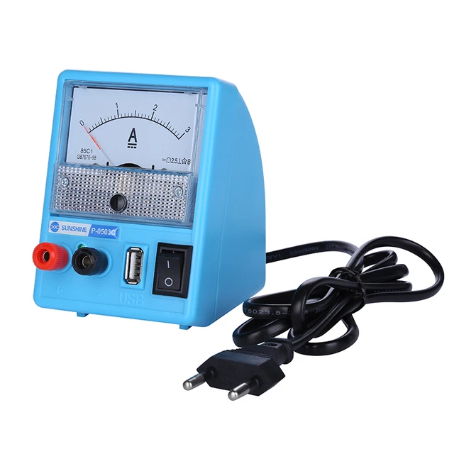 110V 240V DC Power Supply Ammeter for Mobile Phone Repair Tools 5V 3A