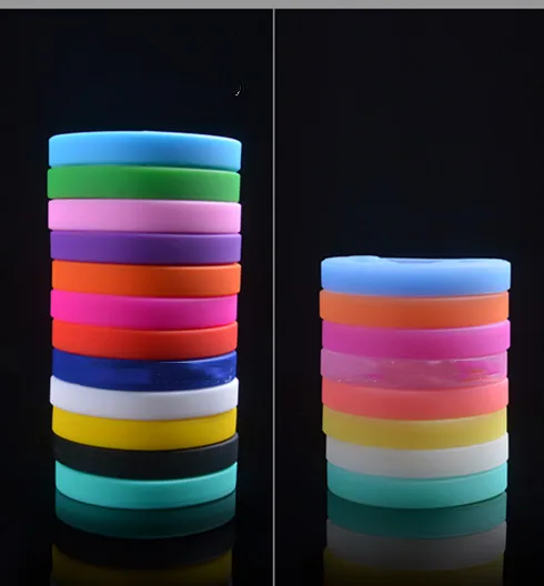 

Wholesale 1Pc Silicone Rubber Wristband Flexible Wrist Band Cuff Bracelet Sports Casual Bangle For Women Men