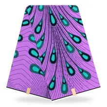 Фиолетовый Африканский Анкара Java ткани принт для изготовления платьев юбки/хлопчатобумажная ткань/Kitenge Pagnes DF-17