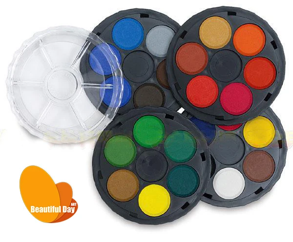 

Solid Water Color 24 colors set with round four-layer design,good partner of watercolor pen