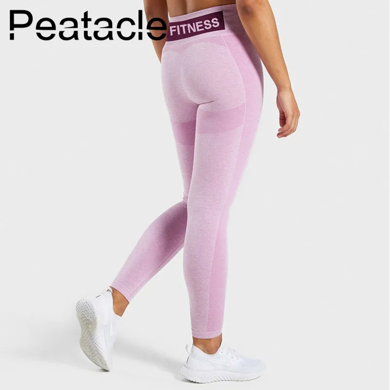 

Peatacle High Waisted Leggings Workout Gym Leggings Sport Women Fitness Seamless Legging Athletic Yoga Pants Scrunch Sweatpants