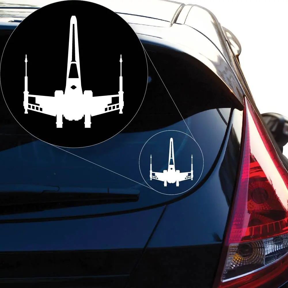 

Starwars Jedi XWing Vinyl Decal Sticker # 858 (4" X 3.5", White) funny car stickers car sticker