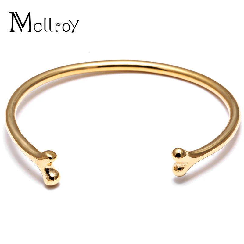 

Mcllroy bracelets&bangle Titanium Stainless steel bangle Opening style Trendy couple charm hand jewelry Pulseiras feminina