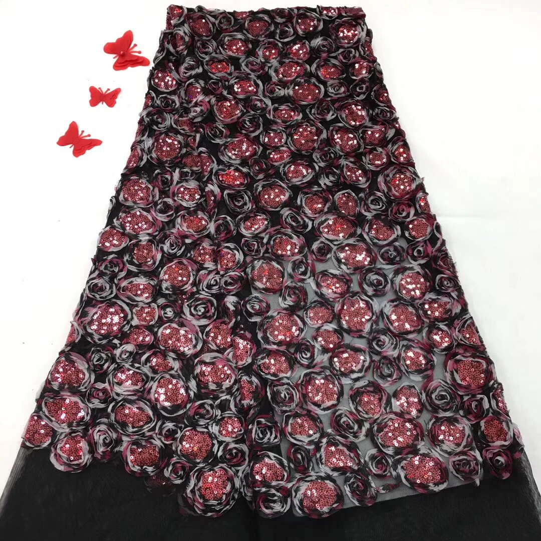Best Selling Swiss voile Laces African Lace Fabric Red Nigerian French lace High Quality Tulle R250 | Дом и сад
