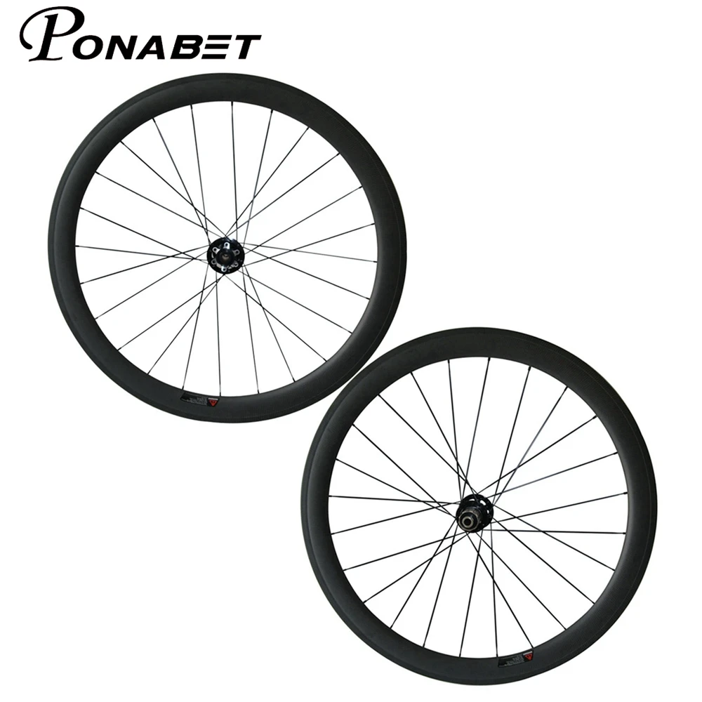 25mm Wide U Shape 50mm Clincher Carbon Road Racing Disc Wheelset