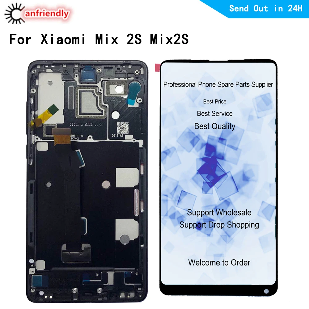 

5.99" For Xiaomi Mix 2S Mix2S LCD Display+Touch Screen Digitizer with frame Assembly Replacement Accessories for xiaomi mix2s
