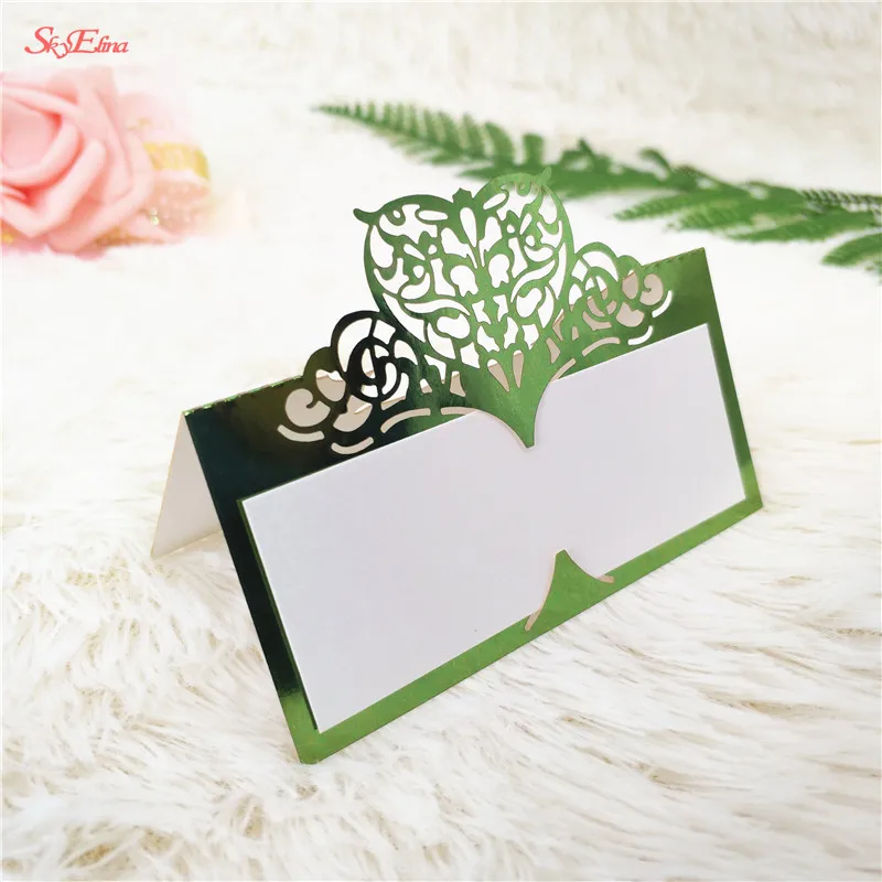 50stks place cards wedding paper Plaats Kaarten Tafel Plaats Kaarten Gunst Decoratie Bruiloft Benodigdheden Zitplaatsen Decoratie 8Z (16)
