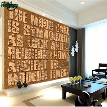 

beibehang 3D Stereo English alphabet background wall murals picture large custom wallpaper murals