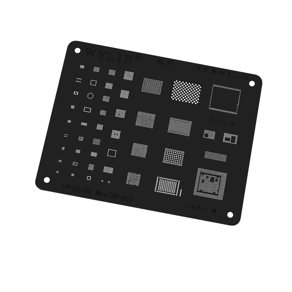 

WYLIE Black Stencil Square Hole Universal Reballing Stencil for iPhone 5 6 7 8 X XS XS MAX XR IC Hard Disk LCD Screen Reballing
