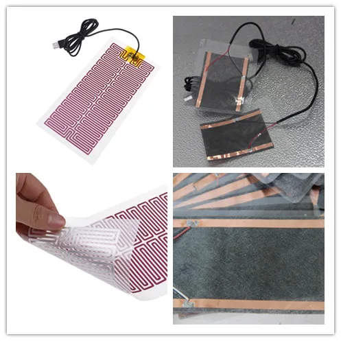 1pc USB Heating Heater Pad Massage For Warming Body Foot Portable Winter Warm Plate For Shoes Golves Mouse Pad
