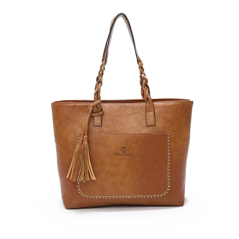 Модные Повседневные сумки на плечо большой емкости для женщин кожаная сумка Лучшая цена для оптовой продажи дропшиппинг