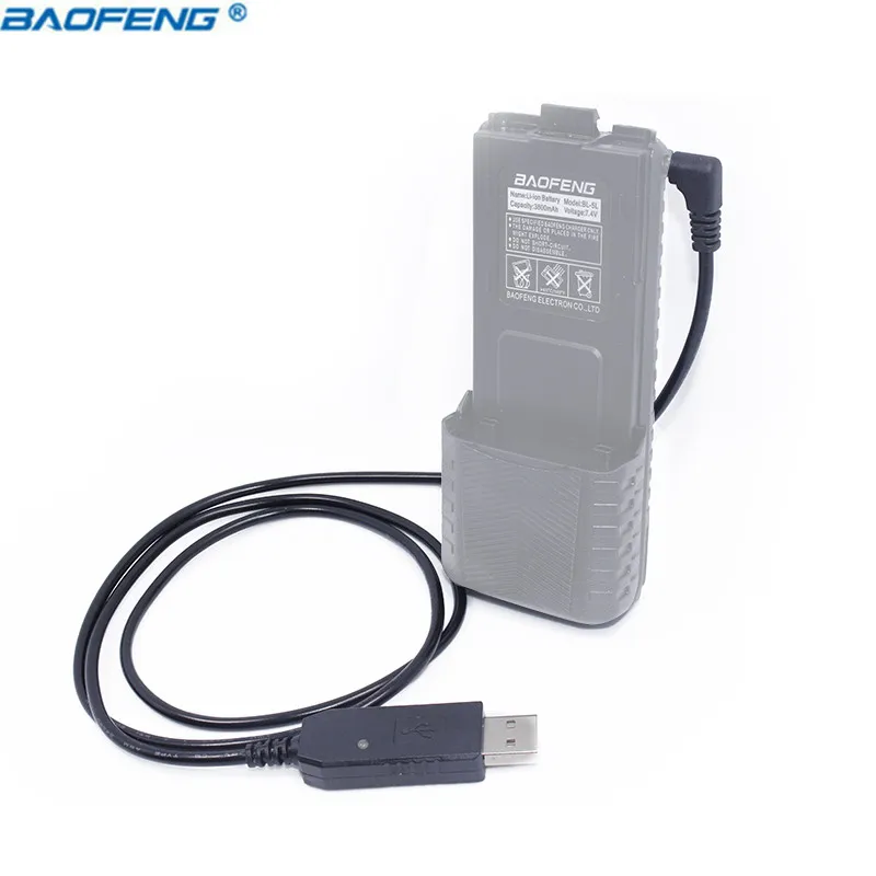 

Baofeng USB Charger Cable with Indicator Light for Walkie Talkie BaoFeng UV-5R Extend Battery BF-UVB3 Plus Batetery Ham Radio