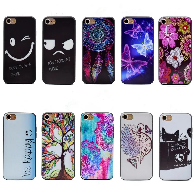Soft Silicone Phone Bag Case For Apple iPhone 7 iPhon i7 Angry Smile Birds Cat Flower Thin Gel Mobile Coque Etui Capinha Cases |
