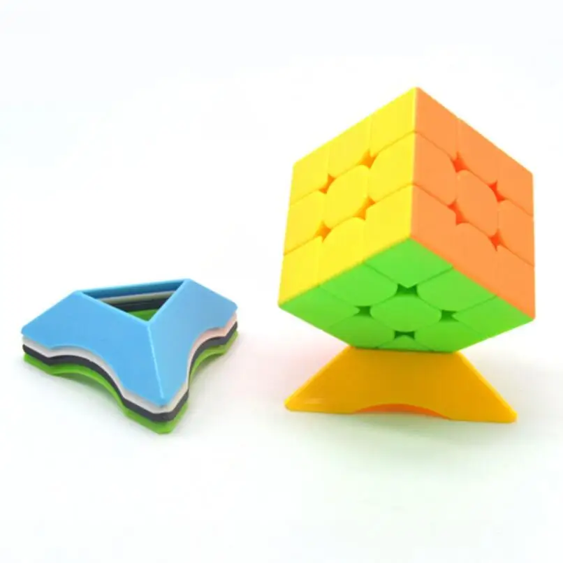 

New 7 Color High Quality Compact Plastic Speed Cubes Base Holder Frame Baby Kids Early Learning Toys Students Game Gifts