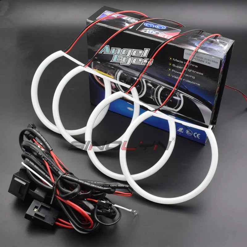  Switchback Cotton Light Halo Rings DRL LED Angel Eyes Kit For BMW 3 5 7 Series E46/E39/E38/E36 Cars - 32951098135