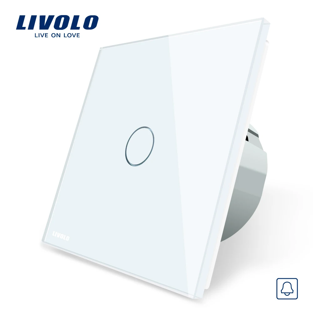 Free Shipping EU Standard VL C701B 11 Door Bell Crystal Glass Switch Panel 110 250V Touch