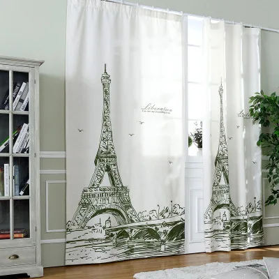 

The new digital printing cotton textured curtains living room bedroom balcony