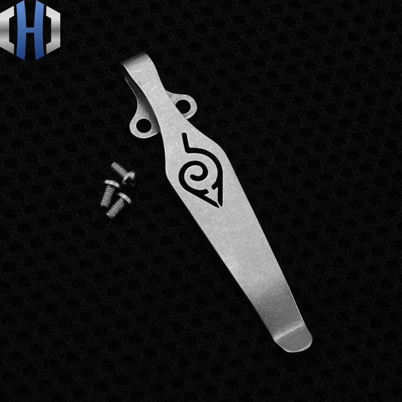 

2018 New Ninja design Knife button Diy Knife Material TC4 Titanium alloy Knife Clip belt flashlight K sheath EDC Multi Tools