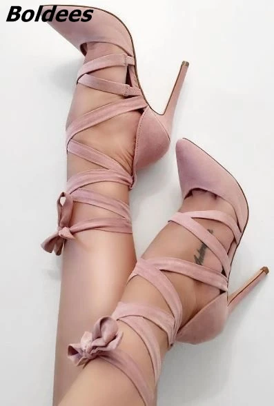 butterfly heels lace up