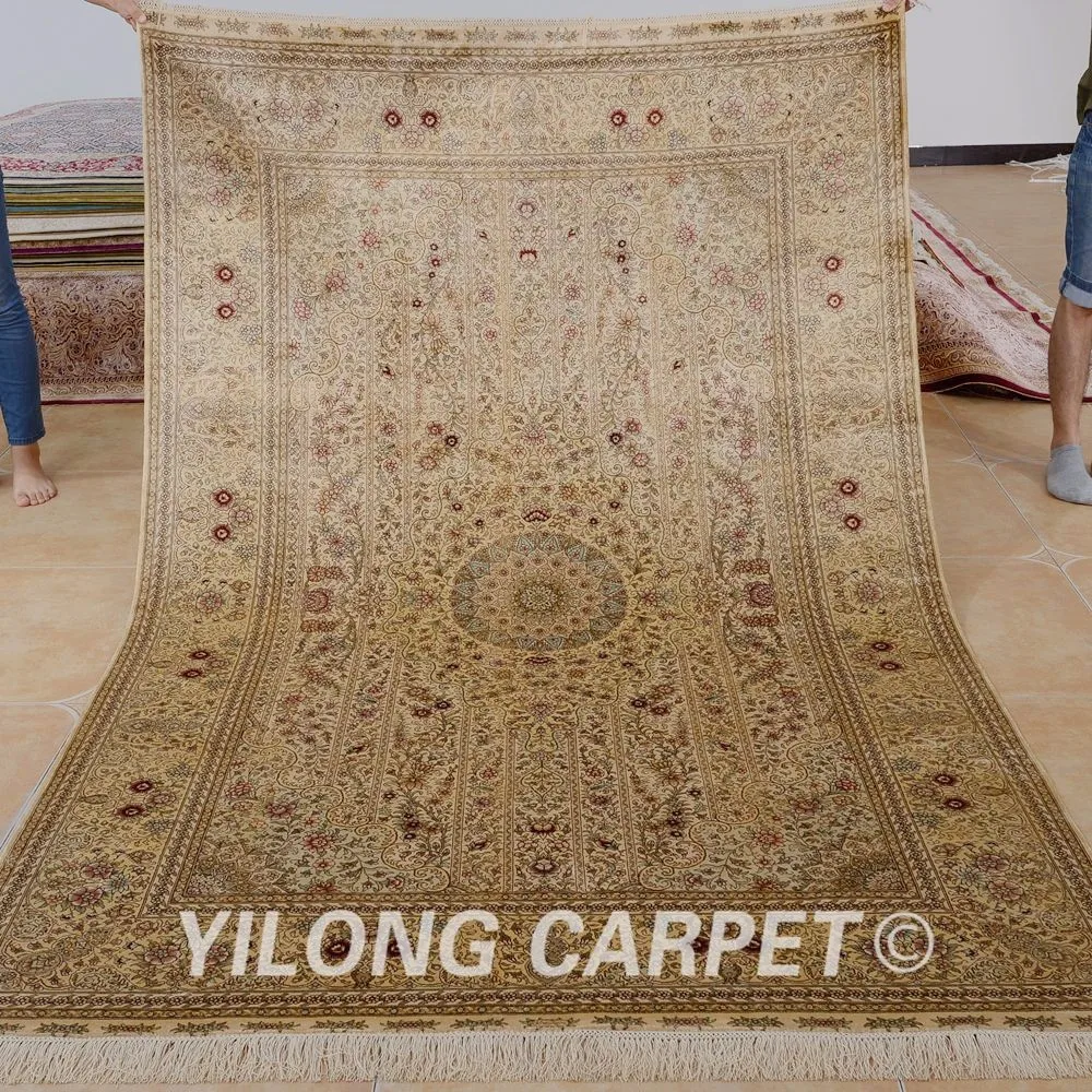 Yilong 5'x8' ковер ручной работы бежевый vantage персидский ковер(1026