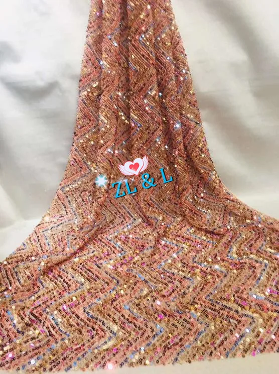 

2019 latest foam embroidery net African lace feel soft 60404 sequins foam embroidery Nigeria lace fabric mesh dress dress fabric