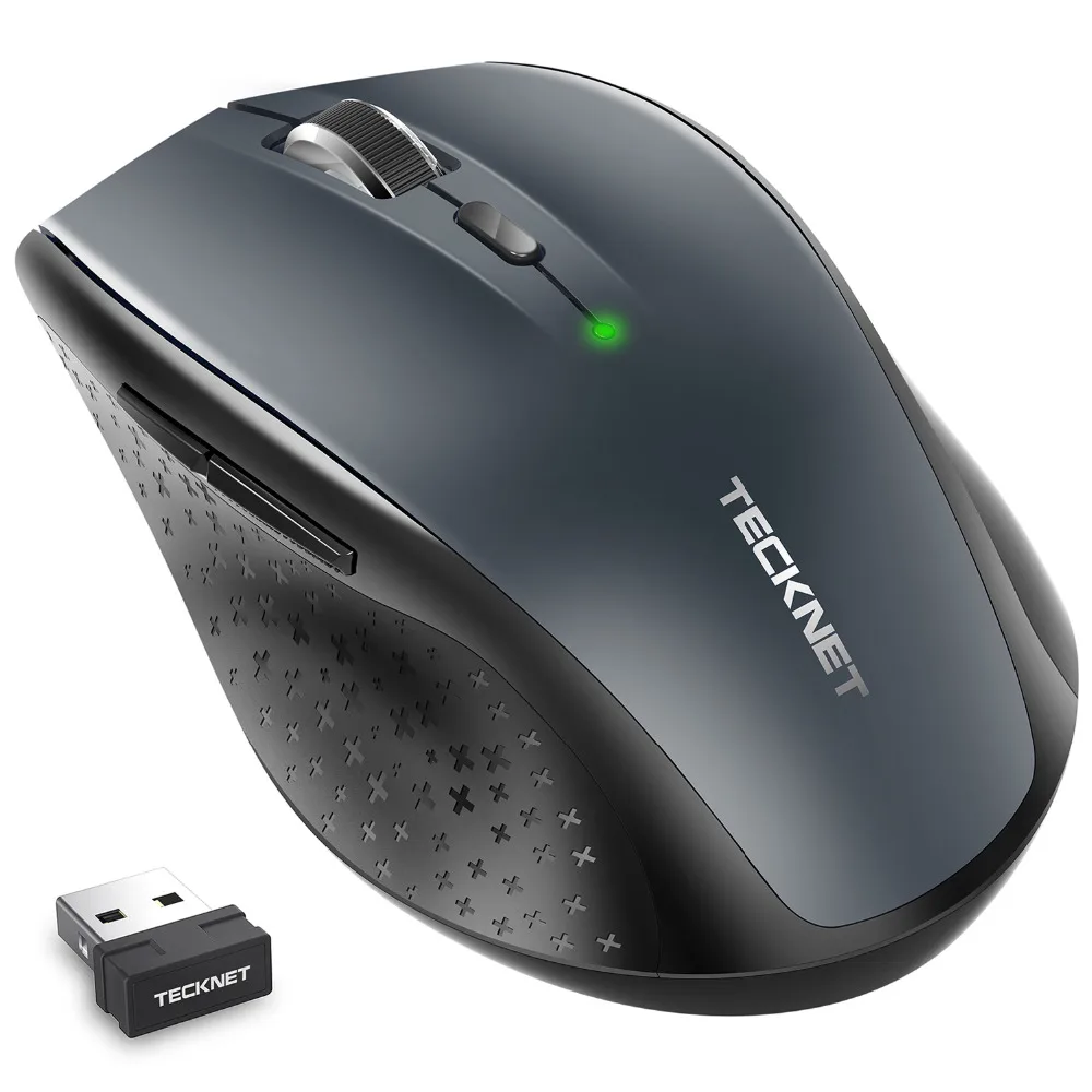 

TeckNet Optical 2.4GHz Wireless Mouse 4800DPI Cordless Mice PC Computer Laptop Mouse with USB Nano Receiver 6 Button for Windows