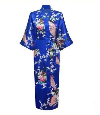 Plus Size Chinese Women Long Robe Kimono Bathrobe Bride Bridesmaid Wedding Sleepwear