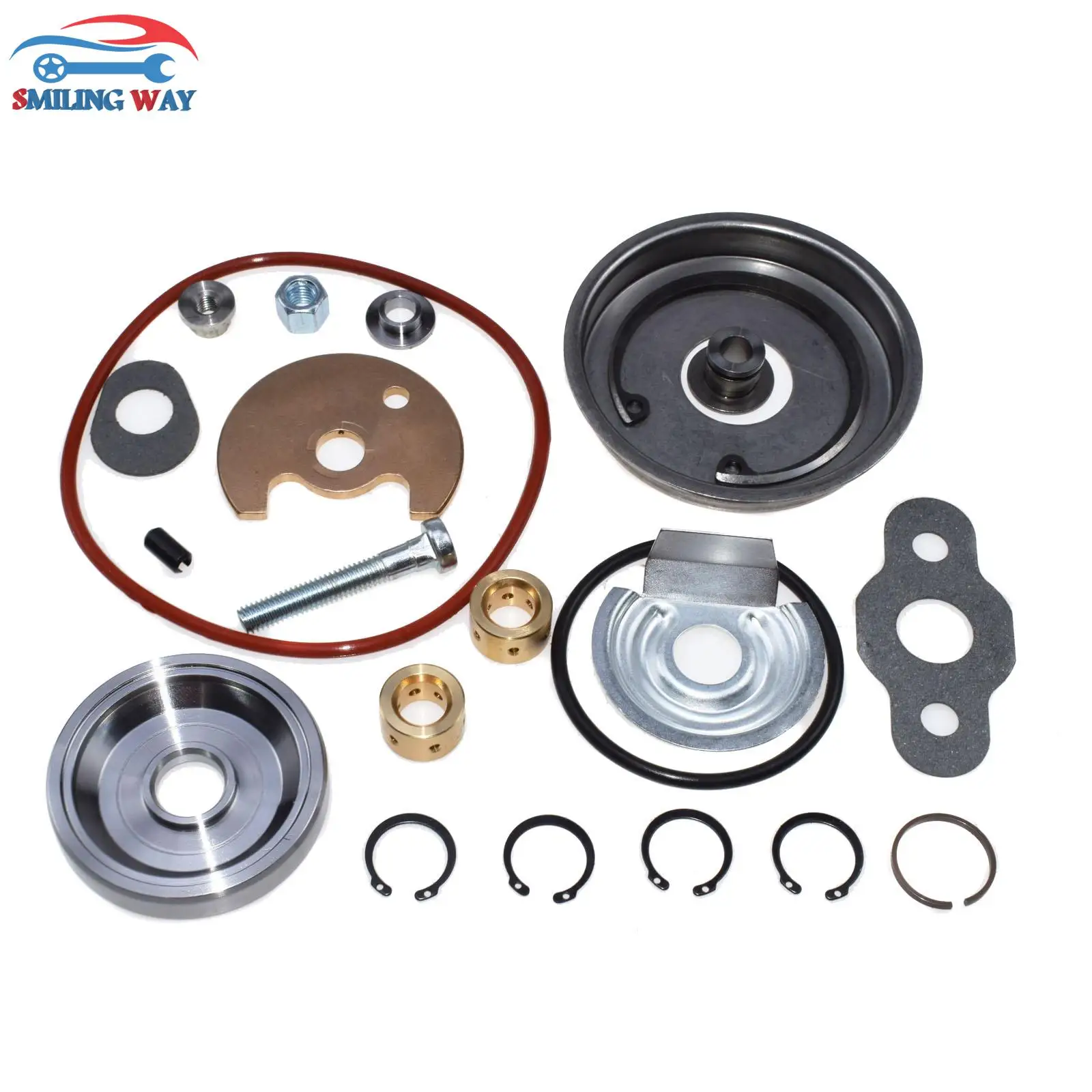 

SMILING WAY# Turbo Charger Rebuild Repair Kit For Mitsubishi TD05 TD06 TD06H TD06SL2 14G 16G 18G 20G EVO1~3 VR4 4G63 DSM Canter