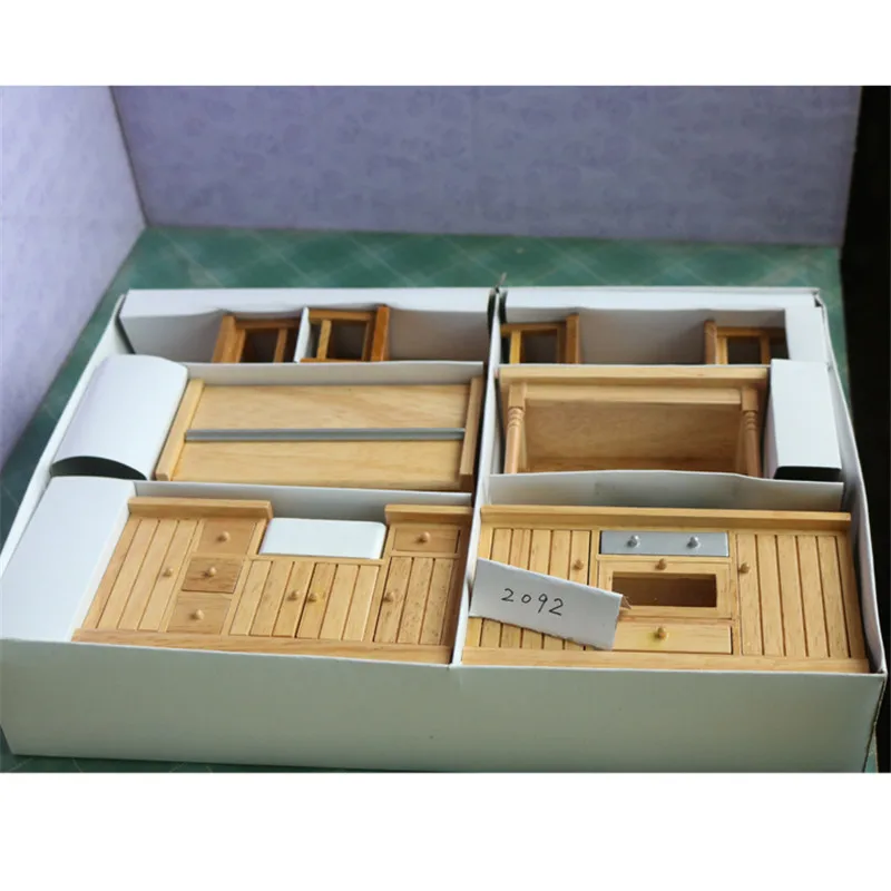 Doub كيلو 1:12 دمية أثاث لعبة للدمى محاكاة مصغرة مجموعة منضدة موقد نموذج التظاهر لعب ألعاب للأطفال الفتيات الأطفال