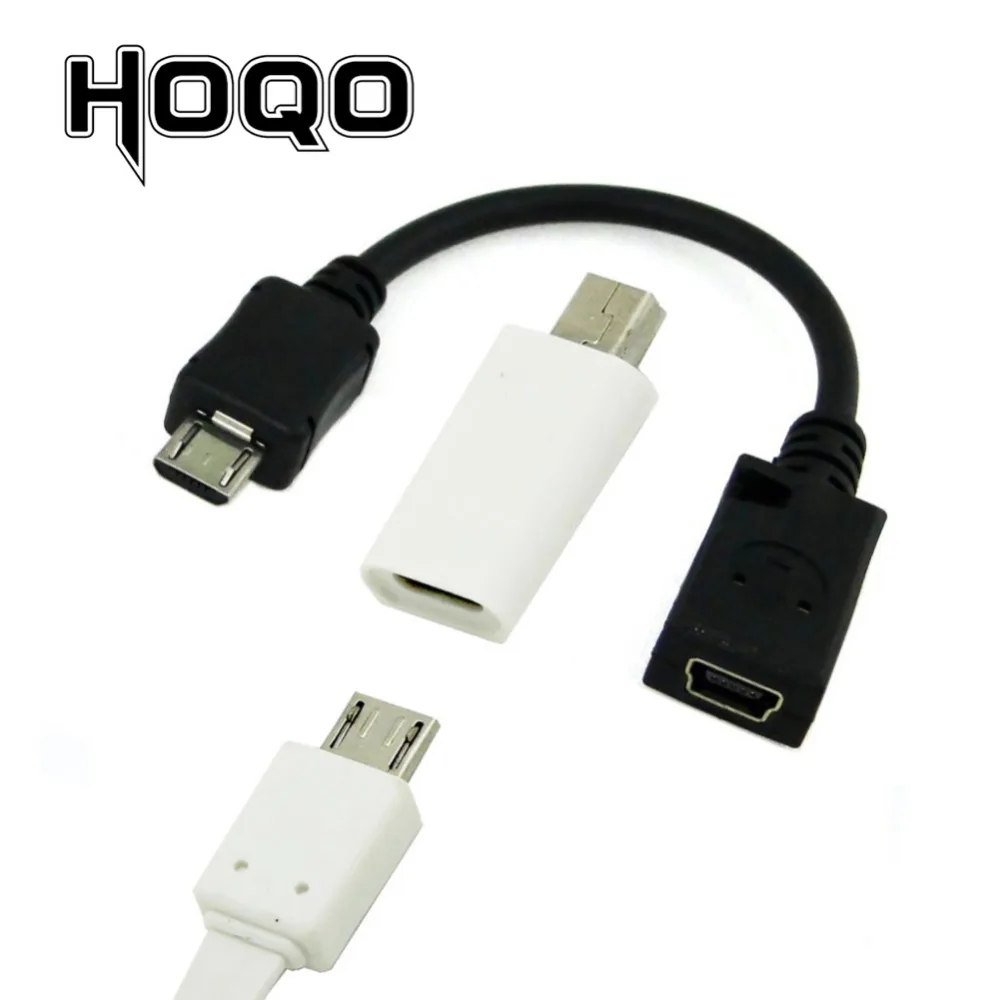 Adaptador Micro USB hembra a Mini Usb macho, Conector de carga para MP3 blanco, 2 unids/lote|Conectores cables de