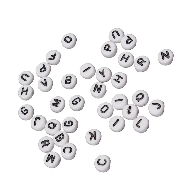 

200pcs/lot Alphabet Beads Acrylic Bead with Letters Colorful DIY Letter Beads For Bracelet Jewelry Accessories
