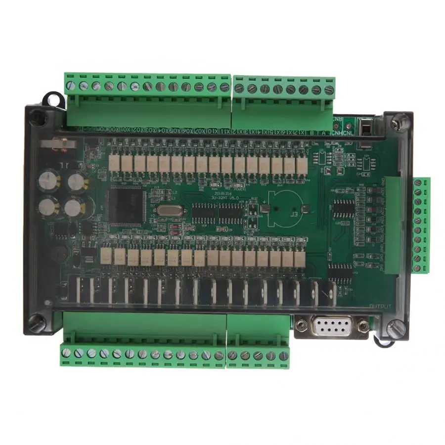 Программируемый контроллер логики высокоскоростной ПЛК промышленный пульт управления 16 вход 16 Выход 24 В 1A FX3U-32MT модуль