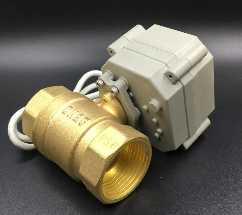 Качество 2-ходовой моторизованный шаровой клапан для TF25-B2-A, BSP/NPT 1 ''латунь DN25 полный Порты и разъёмы DC9V-35V 3/7 провода IP67 для воды Управление вентиляции и кондиционирования