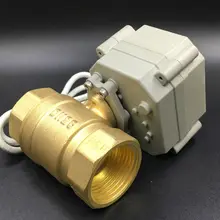 Качество 2-ходовой моторизованный шаровой клапан для TF25-B2-A, BSP/NPT 1 ''латунь DN25 полный Порты и разъёмы DC9V-35V 3/7 провода IP67 для воды Управление вентиляции и кондиционирования