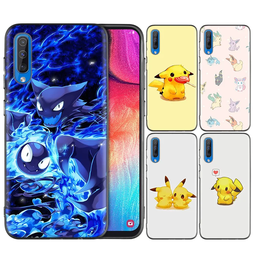 

Black Silicone Case Bag Cover for Samsung Galaxy M10 M20 M30 S8 S9 S10 S10e 5G J3 J4 J5 J8 Plus 2018 S7 Edge Pokemons PokeBall