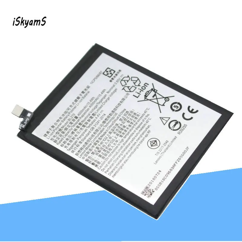 ISkyamS 1x4000 mAh/3 85 V BL270 запасная батарея для Lenovo Vibe K6 Plus G G5 батарея|Аккумуляторы