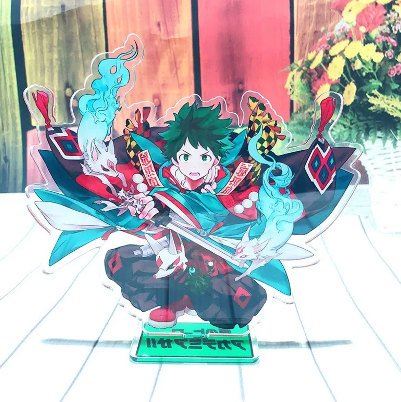 Аниме My Hero Academy Boku no Hero Akademia Izuku Midoriya акриловая модель на подставке игрушки экшн-фигурка Подвеска Игрушка двусторонний подарок - Цвет: A