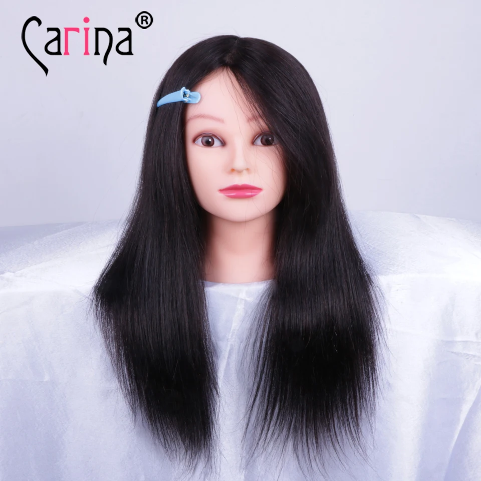 20" Training Head for Hairdressers Mannequin Head Hair Hairdressing