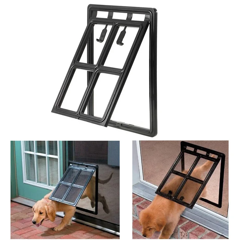 Convenient Hot Pet Door Plastic Security Flap Cat Dog Gates Home Puppy