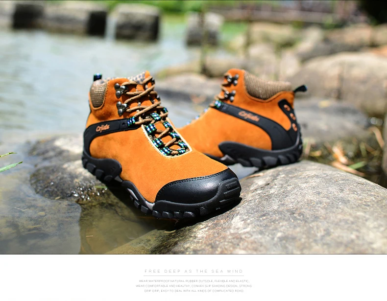 Высокие уличные походные ботинки для мужчин из натуральной кожи, Брендовые мужские походные ботинки, Мужская обувь для походов, мужские кроссовки