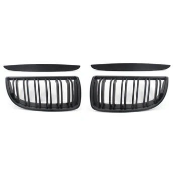 

Car Grille Grill Matte Black Twin Line fit for BMW E90 E91 05-08 Left Right 3 Series 325i 328i 335i 330i 325xi 328xi 335xi 330xi