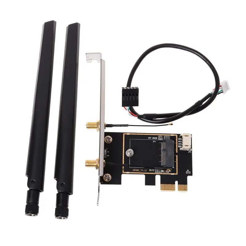 M.2 NGFF to PCI E Converter Desktop Wireless WiFi Bluetooth compatible Network Card Adapter