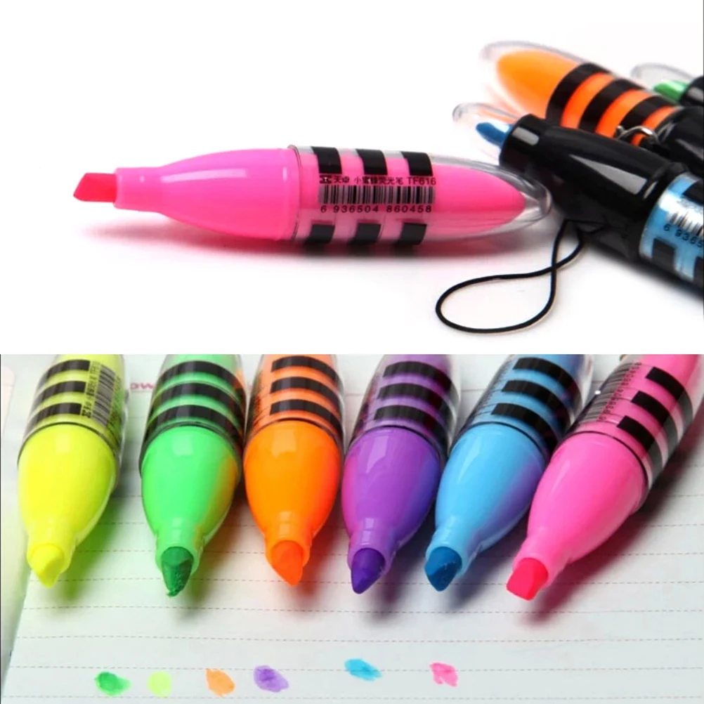 Kawaii Stationery Material School Supplies Highlighters Wholesale Funny Bee Highlighter Pen Mini