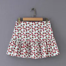 Xiaozhou 38-19106 Европейская и американская мода печатная короткая юбка