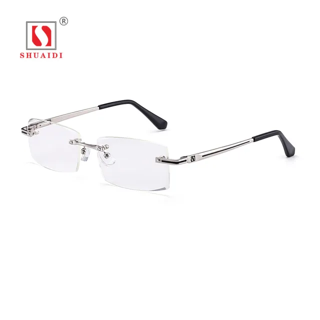 Special Price Vintage Rimless Resin Blue Light Blocking Glasses Men Anti-Radiation Computer Glasses Optical Transparent Lenses Plain Mirror 