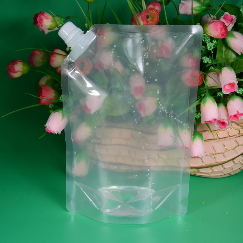18*26cm 1000ml 20pcs/ Lot Jelly Liquid Clear Plastic Doypack Bag Juice
